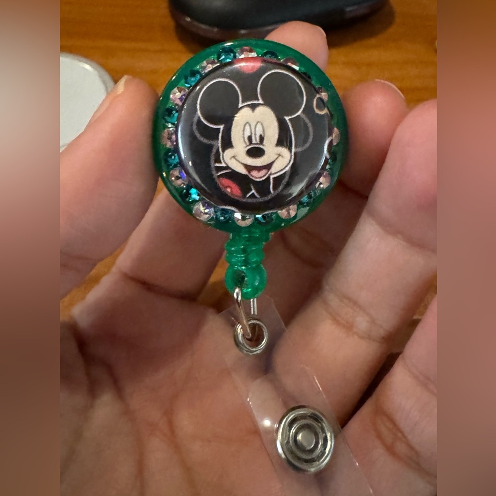 Disney Green Mickey Mouse ID Badge
